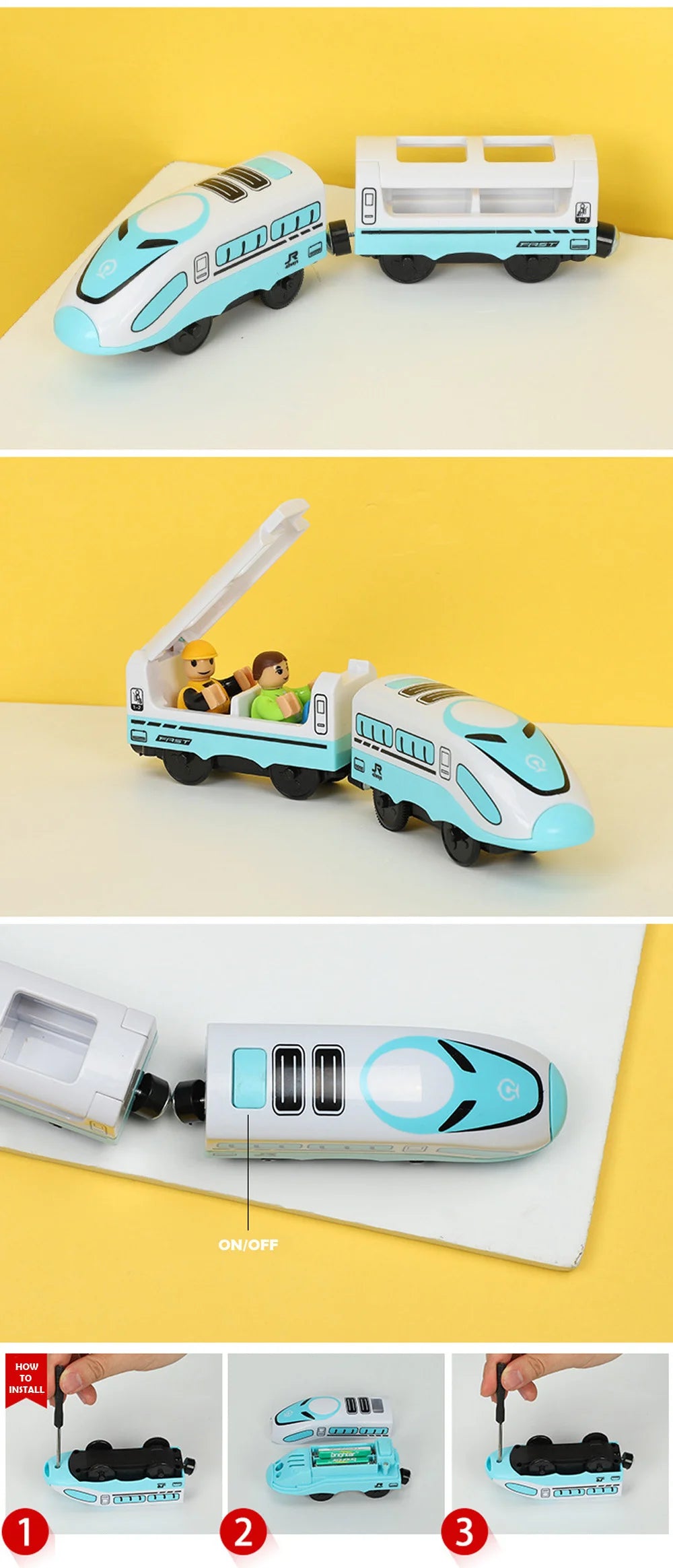 RC Electric Train Set Locomotive Magnetic Train Diecast Slot Toy Fit for Brand Wooden Railway Tracks Toys for Children Gifts