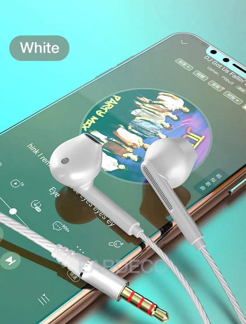 EARDECO Headphone Headset with Mic Wired Headphones Heavy Bass In Ear Stereo Wired Earphone Earbuds Wire Game Phone Earphones