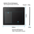 HUION HS64 Grafiktablett 6 Zoll Zeichentabletten Digitales Stift-Pad Schreib- und Zeichentafel 8192 Stifte für Android Windows Mac Laptop