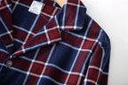 Herren-Hausanzüge Langärmelige Hosenanzüge für Herbst und Winter Pyjamas für Herren Flanell Kariertes Design Pyjamas für Herren
