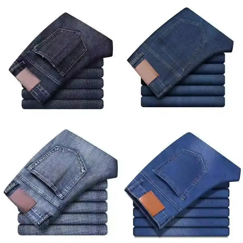 Großhandel mittelhohe Taille Herren Straight Jeans Mixed Denim Gute Qualität Sommer Freizeitstil Washed Craft