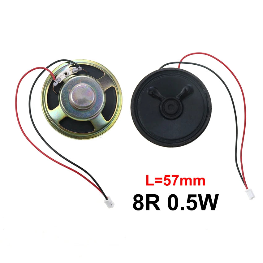 1X 8 Ohm 8R 0,5W Mini ultradünner Hornlautsprecher Durchmesser 20mm 23mm 28mm 30mm 36mm 40mm 50mm 57mm mit P2.0 Anschlusskabel