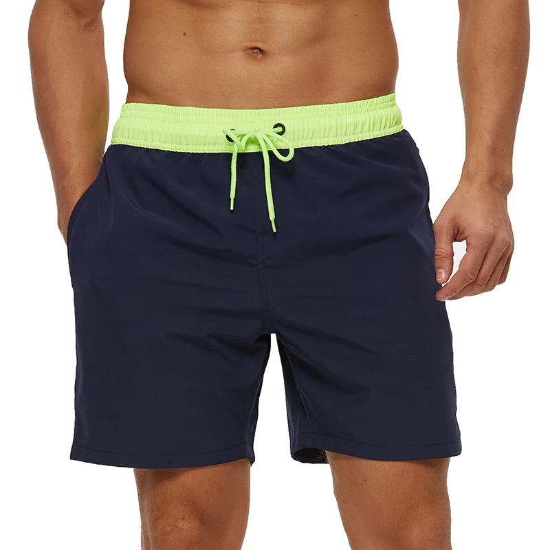 Escatch 2026 Sommer Herren-Badebekleidung Einfarbig Multicolor Polyester-Netzfutter Seitliche Reißverschlusstasche Maillot De Bain Homme Sportshorts