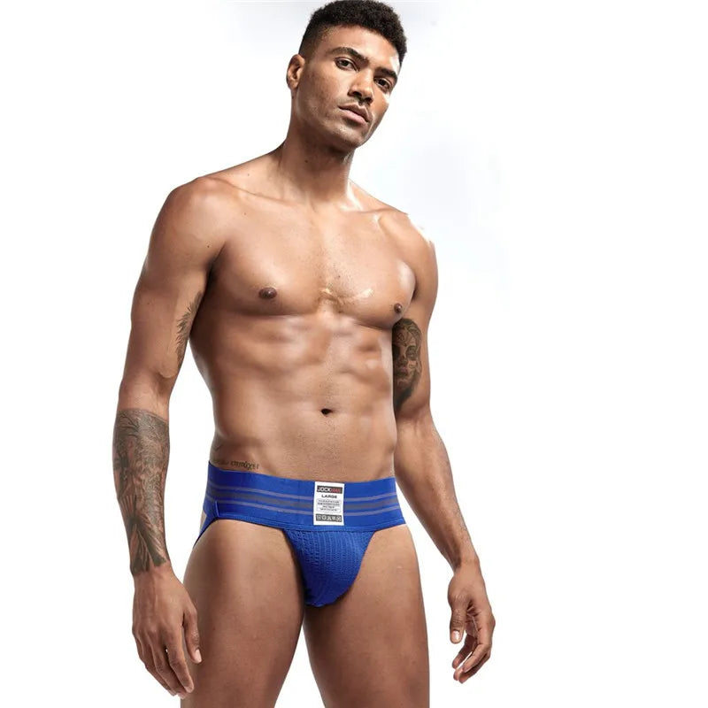 JOCKMAIL sexy Herren Unterwäsche Jockstrap Homme Herren Jockstrap Unterwäsche Herren String Jockstrap Gay Jockstrap Baumwolle Atmungsaktiv weiß