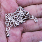 10Pcs Connectors Pendants Butterfly Filigree Flower Wraps Metal Crafts For Embellishments Scrapbooking Jewelry DIY Accessories