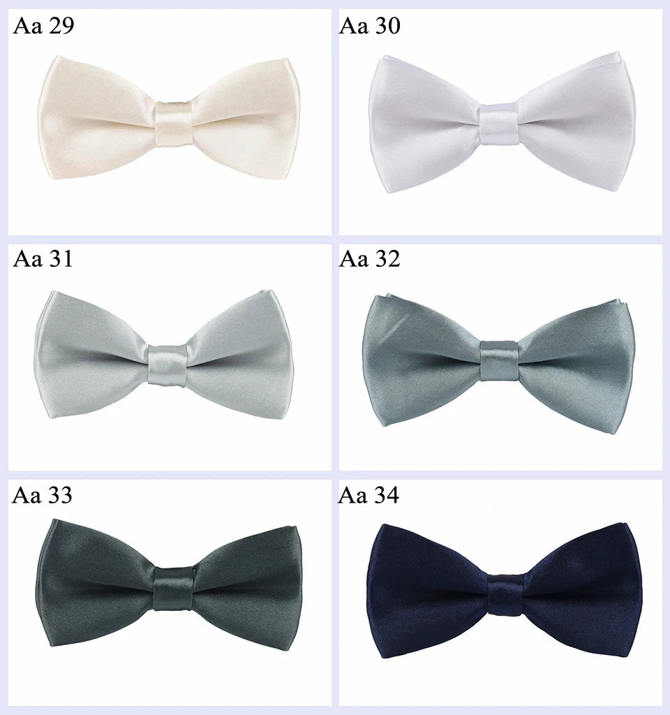 HUISHI 34 Colors Solid Fashion Bowties Groom Kids Formal Colourful Children Cravat Green Marriage Butterfly Wedding Bow ties