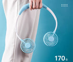USB Ventilator mit Aromatherapie-Diffusor Tragbarer Elektro-Ventilator Mini-Kühlventilator Wiederaufladbarer Nackenventilator mit Licht