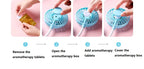 USB Ventilator mit Aromatherapie-Diffusor Tragbarer Elektro-Ventilator Mini-Kühlventilator Wiederaufladbarer Nackenventilator mit Licht