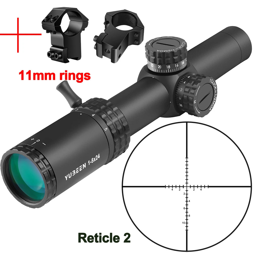 1-5x24 Zielfernrohre Kompakte Zielfernrohre Jagdzielfernrohre Taktisches Visier Weitwinkelvisier