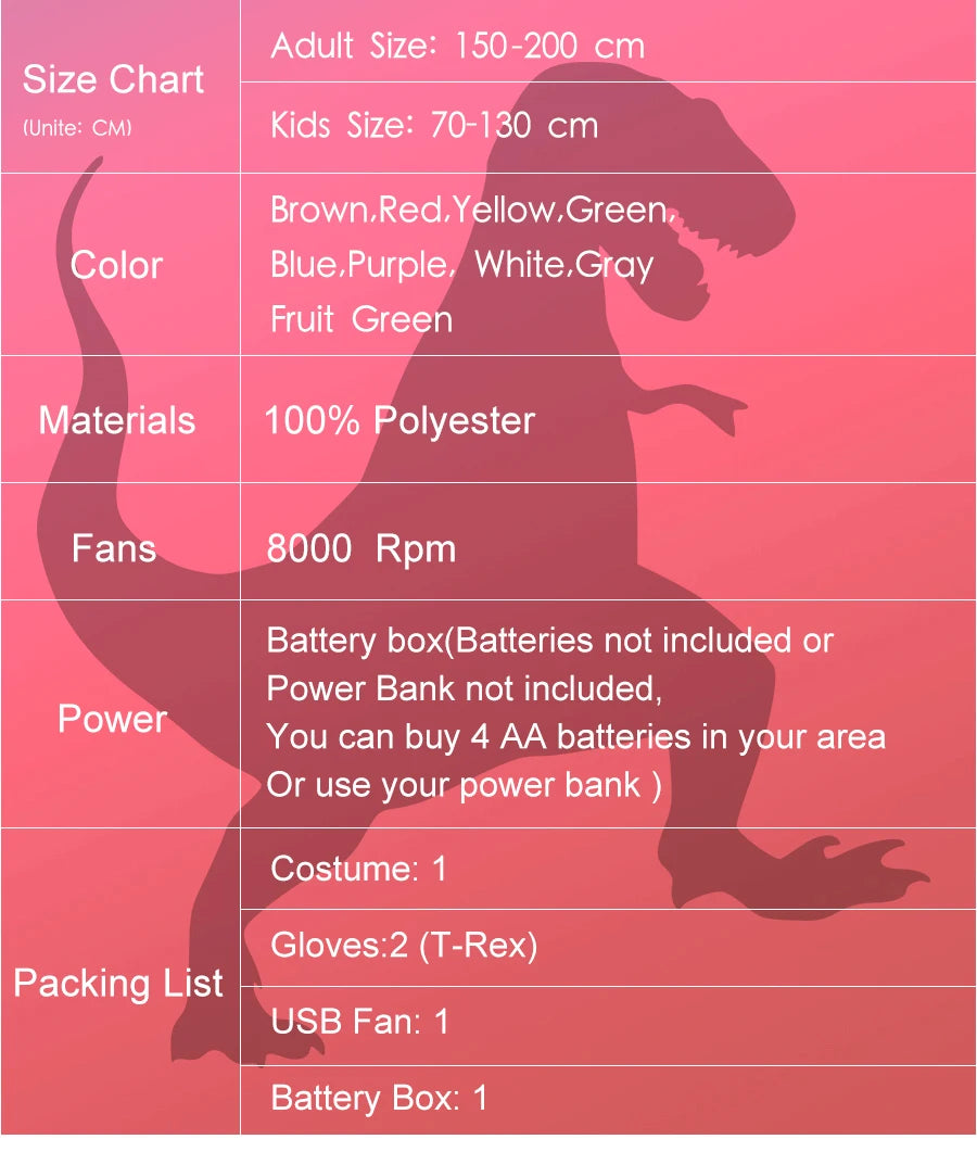 T-Rex aufblasbares Tyrannosaurus Dinosaurier Kostüm Kinder Erwachsene Rollenspiel Kostüm Halloween Maskottchen Partybekleidung