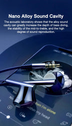 EARDECO 8 Kerne Kabelgebundene Kopfhörer Ohrhörer Bass In-Ear-Kopfhörer mit Mikrofon Ohrhörer Ohrstöpsel Handy-Headset Dynamischer Stereo