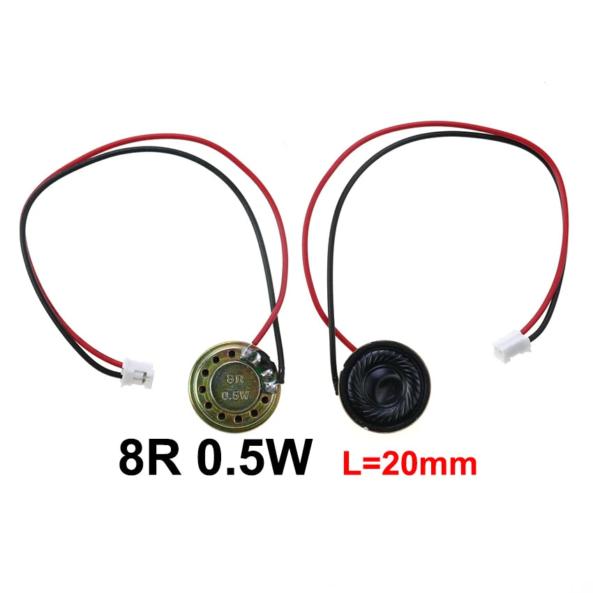 1X 8 Ohm 8R 0,5W Mini ultradünner Hornlautsprecher Durchmesser 20mm 23mm 28mm 30mm 36mm 40mm 50mm 57mm mit P2.0 Anschlusskabel Zweitbild