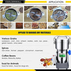 800G Kräutermühle Kaffeemaschine Getreidemühle Gewürzmühle Medizin Weizenmischer Trockenfutter Mühle Große Kapazität Edelstahl