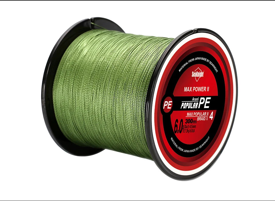 SeaKnight Brand 4-fach geflochtene Angelschnur 8-100LB Multifilament PE-Schnur 300M 500M 1000M Süßwasser Salzwasser Angeln Pesca