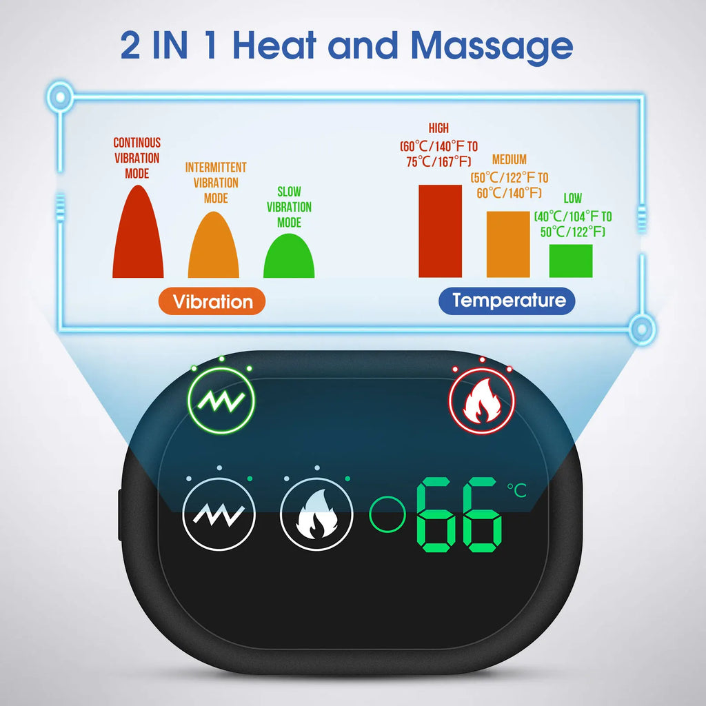 Elektrische Heizschulterstütze mit LED-Anzeige, Vibrations-Schultermassage-Gürtel zur Gelenkpflege und Muskelentspannung