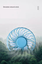 USB Ventilator mit Aromatherapie-Diffusor Tragbarer Elektro-Ventilator Mini-Kühlventilator Wiederaufladbarer Nackenventilator mit Licht