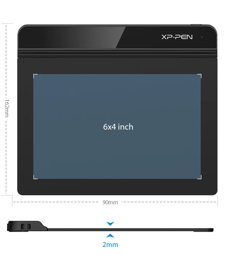 XPPen Star G640 Grafiktablett 6 x 4 Zoll, 8192 Druckstufen, unterstützt Windows, Mac, Digitales Zeichentablett für Zeichnen & OSU-Spiel