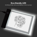 Tragbares Daumenkino-Set mit Leuchtpad-Tablet, LED-Leuchtkasten, 3-Stufen-Helligkeitsregelung, 300 Blatt Daumenkino-Papier mit Bindeschraube