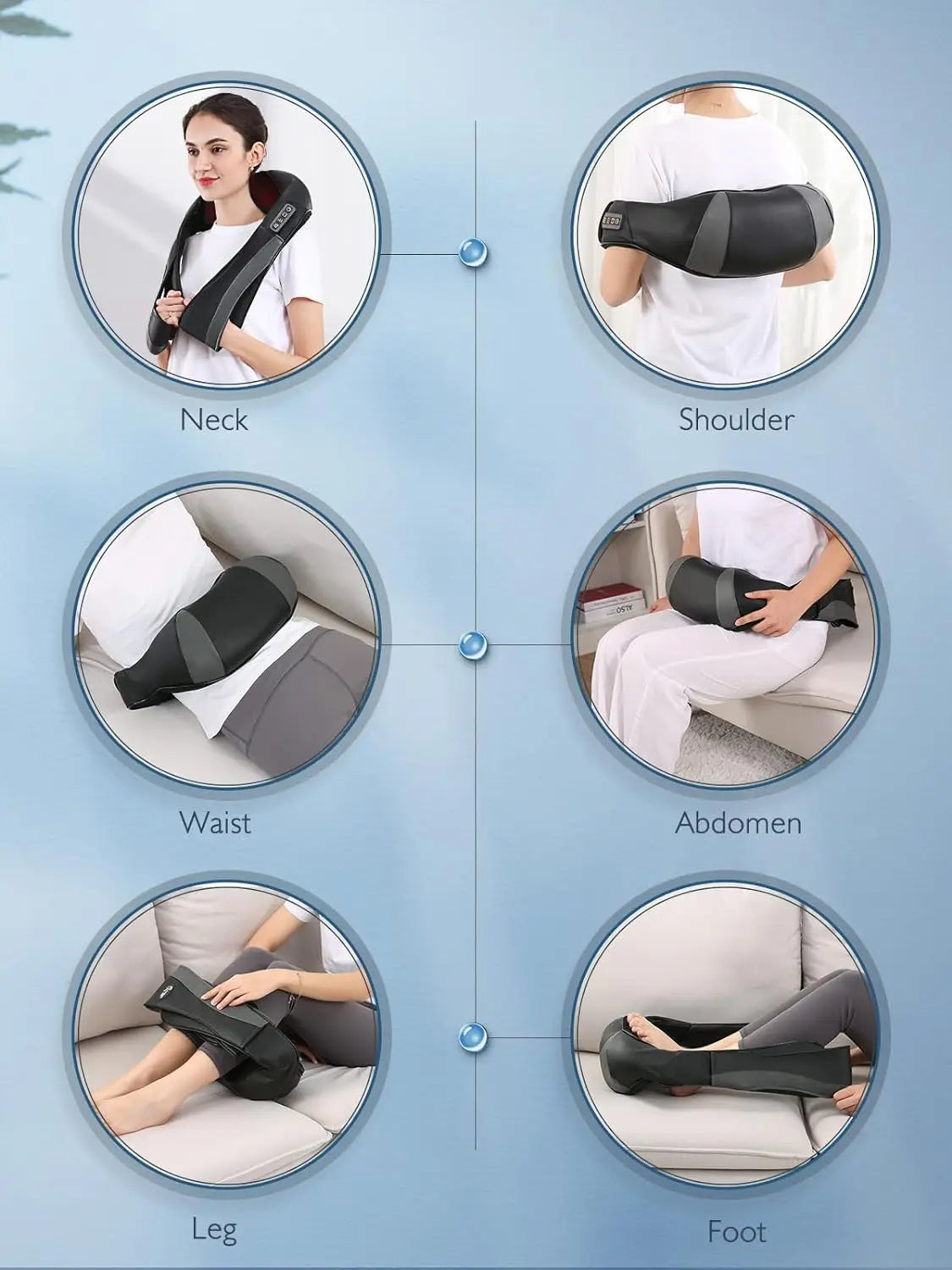 Hochwertiges Nackenmassagegerät Kneten Schulter Masajeador Nacken- und Schulter-Relaxer für Frauen, Männer, Mama, Papa