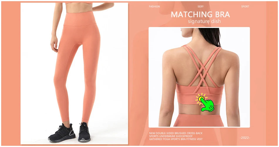 SOISOU Nylon Yogahosen Gym Leggings Damen Mädchen Fitness Weiche Strumpfhosen Hohe Taille Elastisch Atmungsaktiv Keine T-Linie Sporthosen