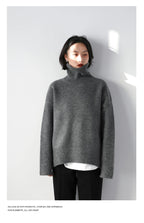 CHIC VEN Koreanischer Damen Pullover Lockerer Rollkragenpullover Warme Einfarbige Pullover Strickwaren Basic Female Tops Herbst Winter 2022