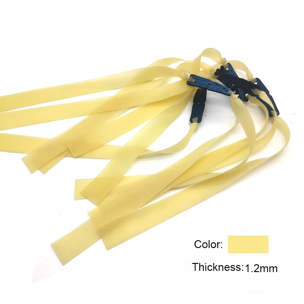 6pcs Slingshot Hunting Powerful Flat Rubber Band 0.45-1.4 mm High Elasticity Outdoor Catapult Shooting Accessories