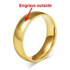 Vnox Personalisierter Edelstahlring mit abgeschrägter Kante und gebürsteter Mitte für Herren und Damen, schwarzer Ehering, individueller Namensbuchstaben-Datum-Ring