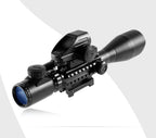 4-12x50 Zielfernrohr Beleuchtetes Absehen Entfernungsmesser Gewehr Holografisches 4 Absehen Visier 20mm Rot Grün Laser Für die Jagd