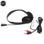 3,5mm kabelgebundenes Stereo-Headset, geräuschunterdrückende Ohrhörer mit Mikrofon, Gaming-Kopfhörer für Computer, Laptop, Desktop