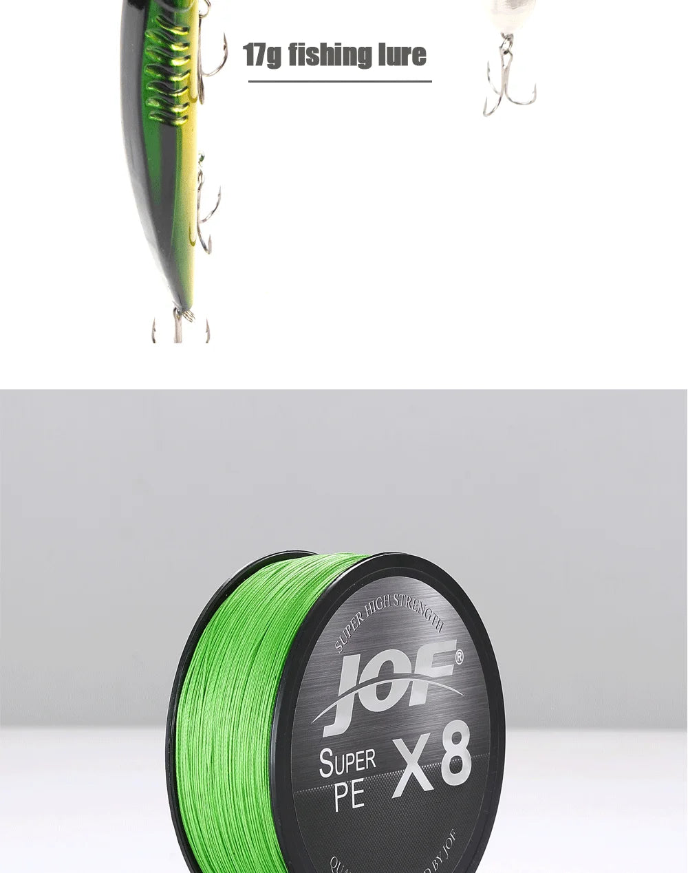 JOF X8 150M 300M 500M Geflochtene Angelschnur 8 Stränge Mehrfarbig Multifilament Salzwasser PE-Schnur 15 20 30 40 60 80 100LB