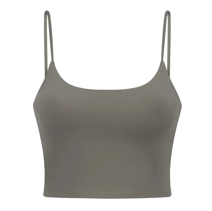 Damen Longline Sport-BH ohne Bügel, gepolstert
