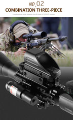 4-12x50 Zielfernrohr Beleuchtetes Absehen Entfernungsmesser Gewehr Holografisches 4 Absehen Visier 20mm Rot Grün Laser Für die Jagd
