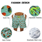 Escatch Schnelltrocknende Sommer Badeshorts für Herren, Beach Boardshorts, Badehosen für Männer, Schwimmhosen, Herren Sportbekleidung, Strandmode, Fitness Übergrößen