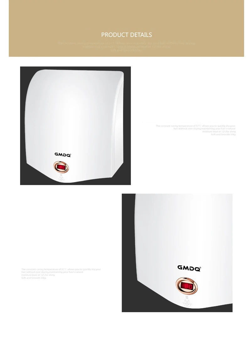 Automatic High Speed Hand Dryer Infared Sensor Activated Household Hotel Commercial  Surface Mounted Noise Reduction Thermoset