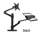OL-3L aluminum silver Ergonomics 10"-17" desk laptop stand 32" monitor desktop bracket computer mount full motion column bar