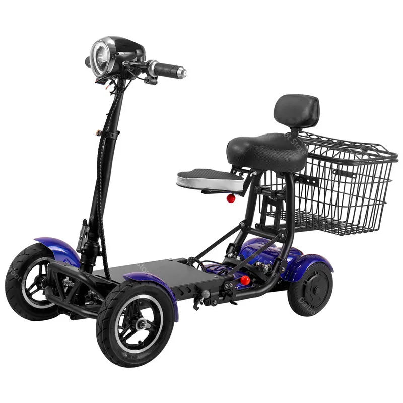 Elektrisches Vierrad-Skateboard Tragbare Elektroroller 10 Zoll 36V klappbarer Elektroroller für Behinderte und Senioren