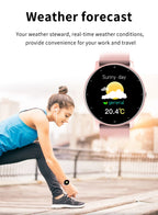 LIGE Wasserdichte Smartwatch für Damen, Echtzeit-Wettervorhersage, Herren-Uhren, Sport-Damen-Smartwatch für Damen, Android, iOS