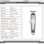 Kemei 1949 Ganzmetall-Haarschneider Professioneller Clipper für Friseure Wiederaufladbarer Elektrischer Herren-Bartrasierer Haarschneidemaschine