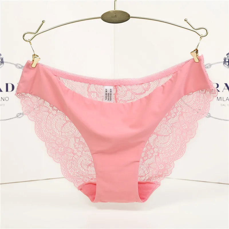 Damen Spitzenhöschen Sexy Transparenter Slip Niedriger Bund Baumwollzwickel Slips Übergröße Damenunterwäsche Dessous Neu Heißer Verkauf