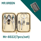 MR.GREEN Maniküre-Set Farbkontrast Nagelknipser Schneider Werkzeuge Kits Edelstahl Pediküre Reiseetui für Mann Frau