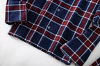 Herren-Hausanzüge Langärmelige Hosenanzüge für Herbst und Winter Pyjamas für Herren Flanell Kariertes Design Pyjamas für Herren