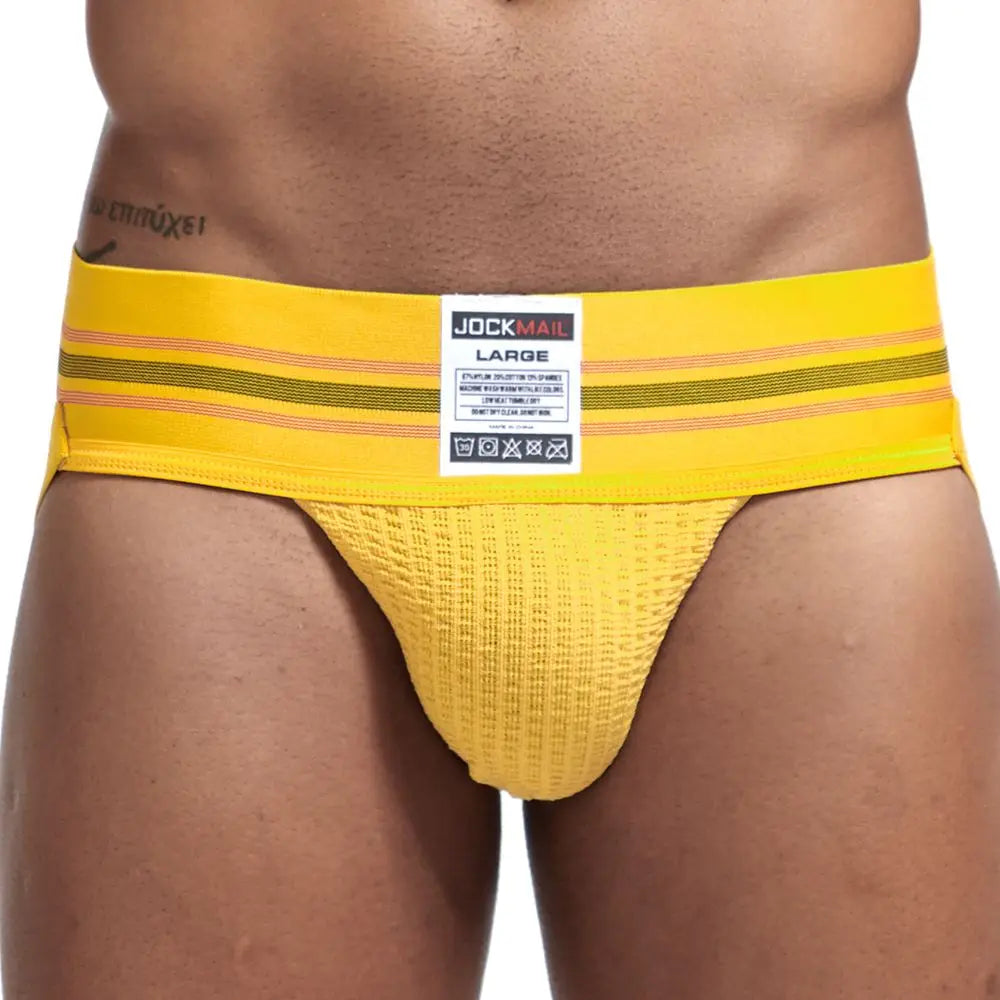 JOCKMAIL sexy Herren Unterwäsche Jockstrap Homme Herren Jockstrap Unterwäsche Herren String Jockstrap Gay Jockstrap Baumwolle Atmungsaktiv weiß