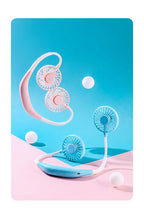 USB Ventilator mit Aromatherapie-Diffusor Tragbarer Elektro-Ventilator Mini-Kühlventilator Wiederaufladbarer Nackenventilator mit Licht