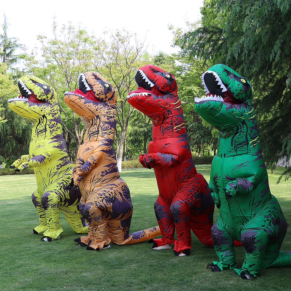 T-Rex aufblasbares Tyrannosaurus Dinosaurier Kostüm Kinder Erwachsene Rollenspiel Kostüm Halloween Maskottchen Partybekleidung