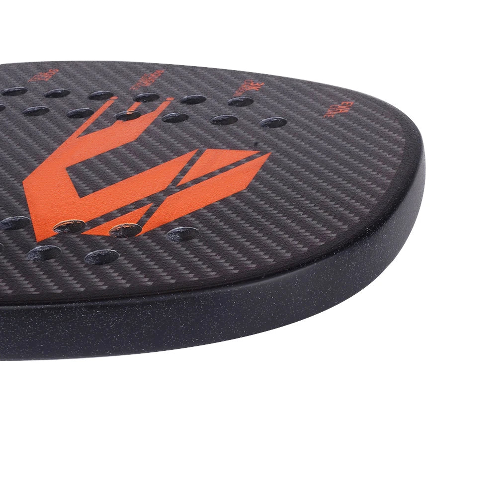 Vollcarbon 3K Faser Strandtennisschläger raue Oberfläche professioneller Schläger für Herren und Damen mit Schutzhülle