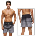 DATIFER Sommer Neue Mode Polyester Herren Shorts Strand Schnell Trocknend Bedruckte Badeshorts Übergröße Mesh-Futter Surf-Fitnessshorts Herren