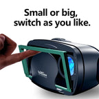 Virtual Reality VR Brille IMAX Riesiger Bildschirm HD 3D Brille Google Cardboard Box VR Headset Helm für 5-7" Telefon, unterstützt Gamepad