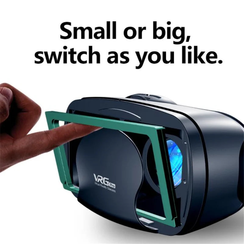 Virtual Reality VR Brille IMAX Riesiger Bildschirm HD 3D Brille Google Cardboard Box VR Headset Helm für 5-7" Telefon, unterstützt Gamepad