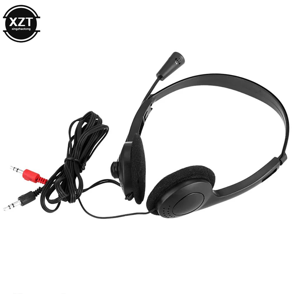 3,5mm kabelgebundenes Stereo-Headset, geräuschunterdrückende Ohrhörer mit Mikrofon, Gaming-Kopfhörer für Computer, Laptop, Desktop
