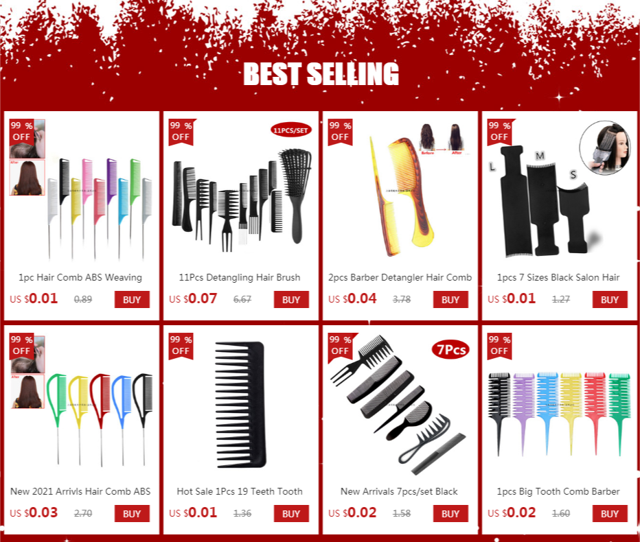 12/18 STK Professionelle Haarbürsten-Kämme für Salon Friseur Haarstyling-Werkzeuge - Neue Haarbürste Haarpflege mit kostenlosem Geschenk